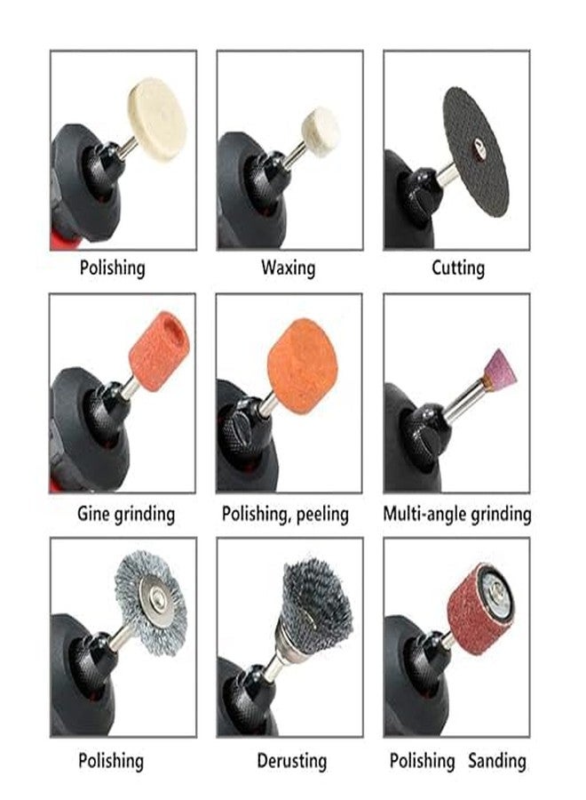 VELTRIX - 105 Pcs Rotary Tool Accessories Set | Fits Dremel & Other Rotary Tools, 1/8" Shank | Grinding, Sanding, Polishing, Cutting, Engraving, DIY Woodworking & Craft Drill Kit - Image 5